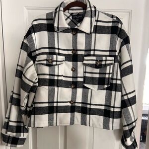 Love Tree Monochrome Checkered Jacket